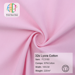 FC3180 32s Semi-combed Lycra Cotton Fabric 93%Cotton 220gsm
