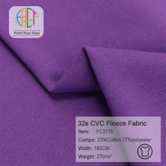 FC3176 32s CVC Fleece Fabric 23%Cotton 77%Polyester 270gsm