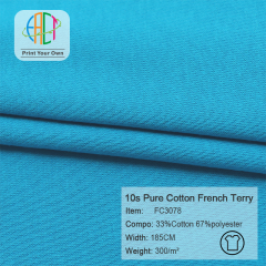 FC3078 10s Pure Cotton French Terry Fabric 33%Cotton 67%Polyester 300gsm