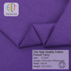 FC3358 10s High Quality Cotton French Terry Fabric 42%Cotton 58%Polyester 320-330gsm
