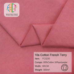 FC3235 10s Semi-combed Cotton French Terry Fabric 66%Cotton 34%Polyester 300gsm