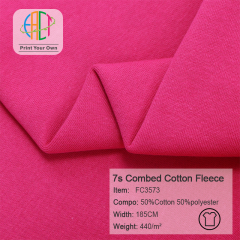 FC3573 7s Combed Cotton Fleece Fabric 50%Cotton 50%Polyester 440gsm