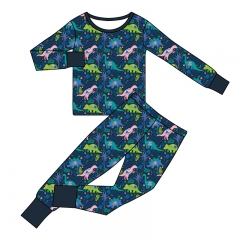 G027 Customized Two Pieces Set Pajamas With Cotton or Bamboo Fabric