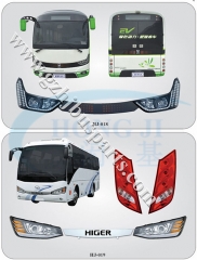 Asiastar electric city bus spare parts, led headlight, led round rear light
