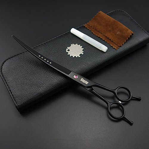 8.0in. matt black Professional Pet Scissors,Curved Scissors,Dog Curved shears,Dog grooming,A562