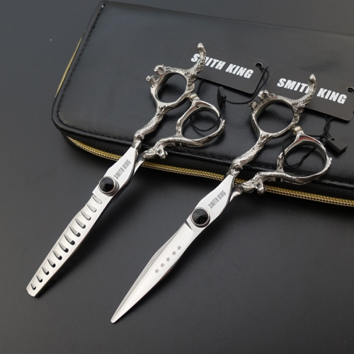High quality hairdressing scissors set dragon series 440C stainless steel
