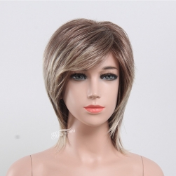 13 inch mix blonde straight wig for kids short synthetic wig