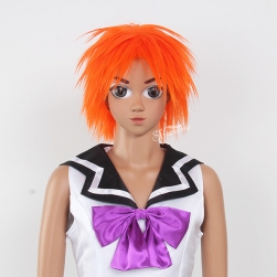 ST wholsale naruto cosplay hair wigs hight temperature fiber orange short wig