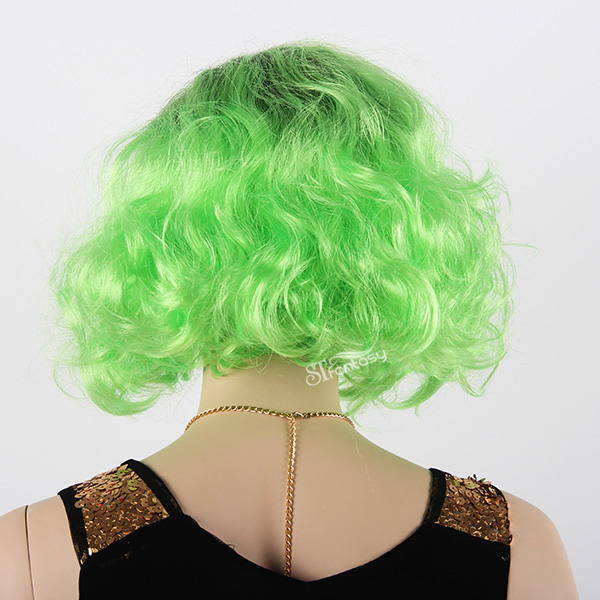 Fashionable fluorescent color high temperature fiber wig for party