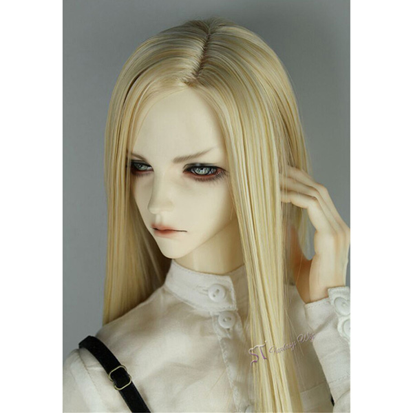 Long straight blonde doll wig for american girl doll wigs for sale cheap