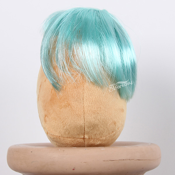 ST new product high temperature fiber toy's wig light blue color