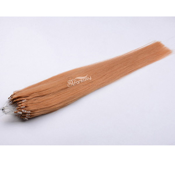 Brown straight remy hair micro loop hair extension