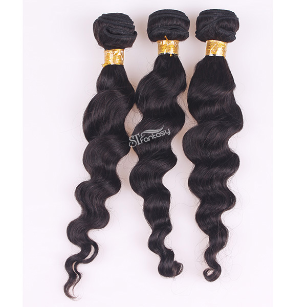 Body twist Indian hair extension black color hair weft