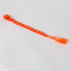 Orange color synthetic hair small braid with clip for kids
