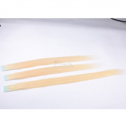 Natural straight human hair skin tape hair extension blonde color