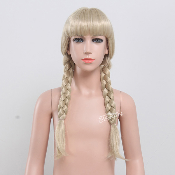 Cute blonde synthetic hair kid