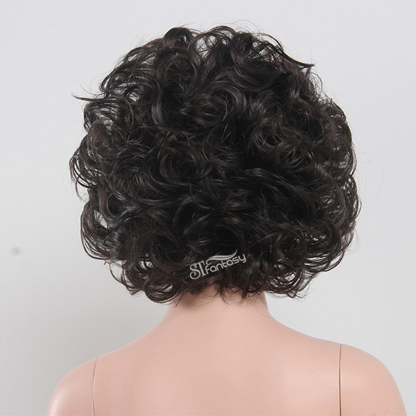 ST afro short kinky curly synthetic wigs for child