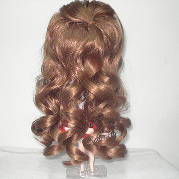 Brown curly doll hair wigs for american gilrs dolls