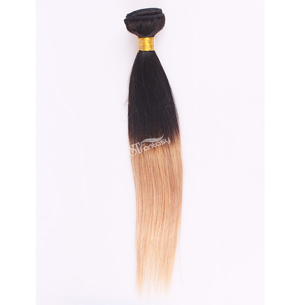 Ombre straight brazillian human hair weft