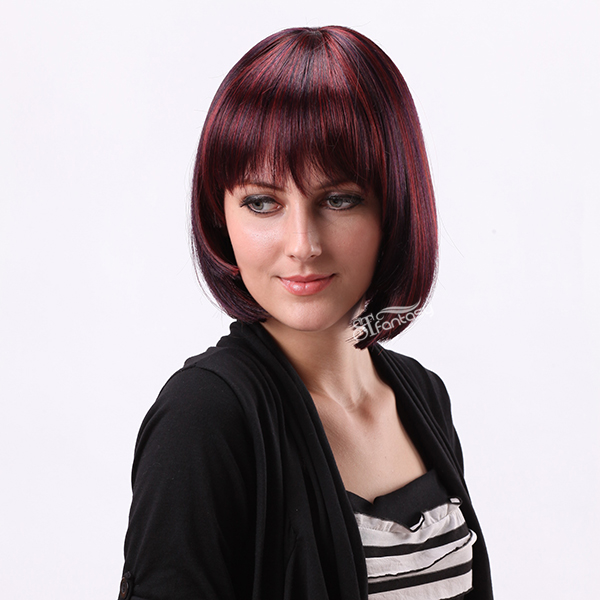 13" short bob wigs synthetic flame resistant wigs