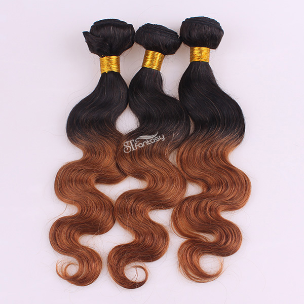 14 inch body wave ombre hair extension human hair