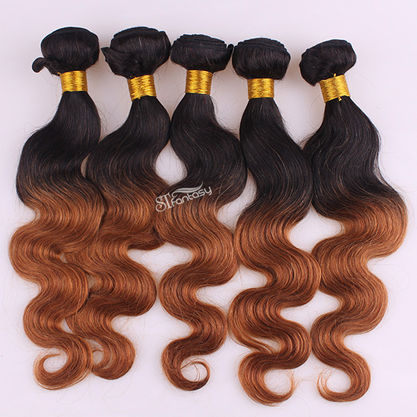 14 inch body wave ombre hair extension human hair