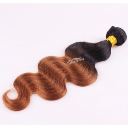 14 inch body wave ombre hair extension human hair