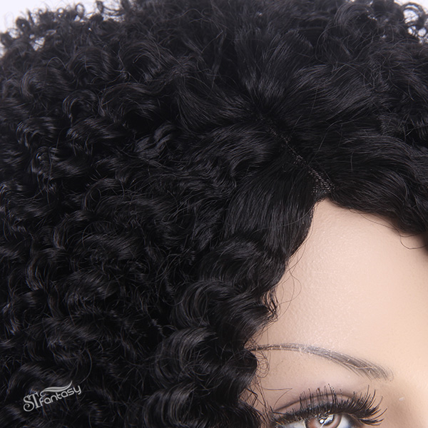 ST short kinky curly afro wigs costumes for women