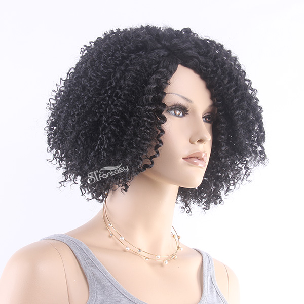ST short kinky curly afro wigs costumes for women