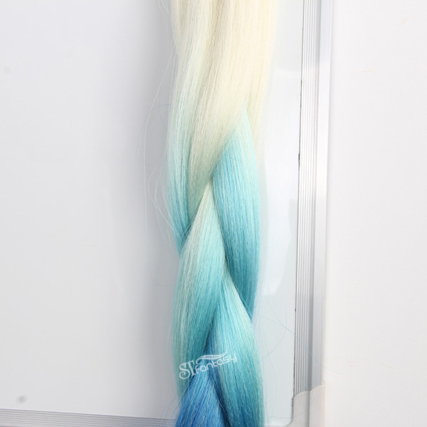 ST colorful ombre blue synthetic hair braid wholesale