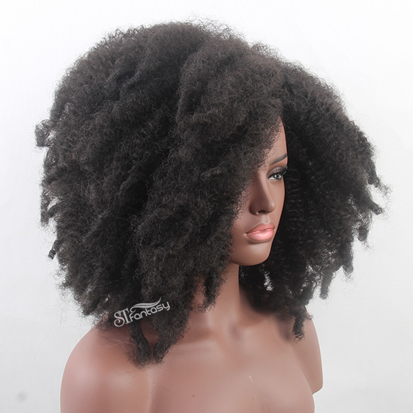 Fluffy synthetic hair afro wig for black women factory wholesale