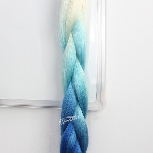 ST colorful ombre blue synthetic hair braid wholesale