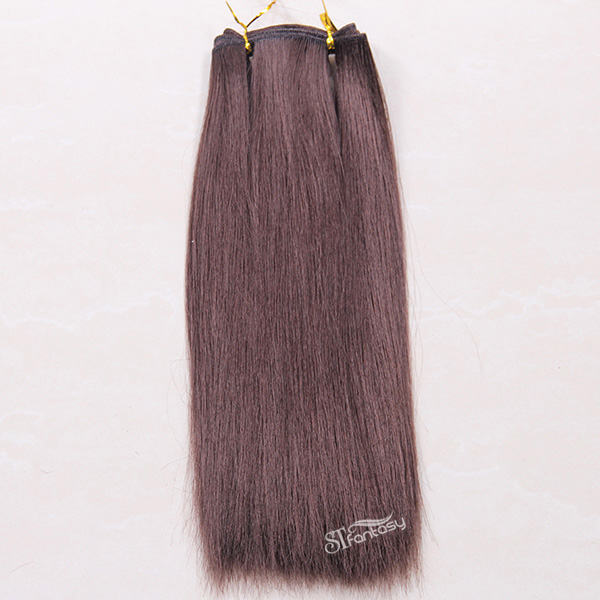 2017 new product brown straight synthetic hair extension