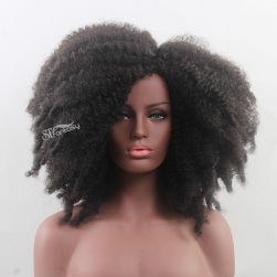 Fluffy synthetic hair afro wig for black women factory wholesale