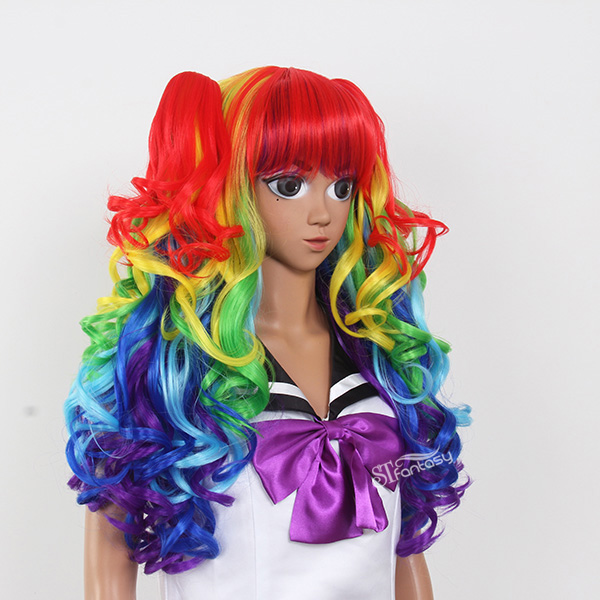 Japanese anime cosplay wig with crazy color