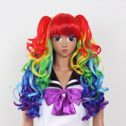 Japanese anime cosplay wig with crazy color