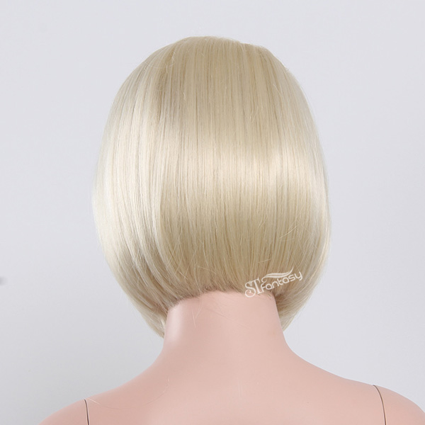 12" side part synthetic hair blonde wig for kids