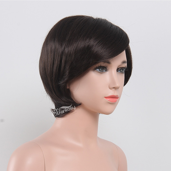 17" short straight synthetic hair children