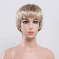 Blonde hair short wig for white children wholesale price