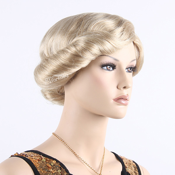 ST new style synthetic hair retro style mannequin wig for white women