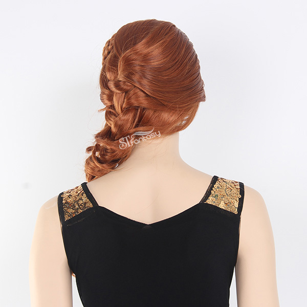 European american style golden hair mannequin braiding wig with synthetic hair