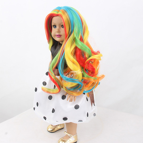 ST 2017 new style colorful doll wig with high temperature fiber wholesale