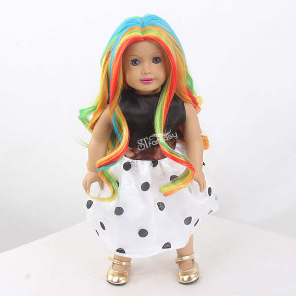 ST 2017 new style colorful doll wig with high temperature fiber wholesale