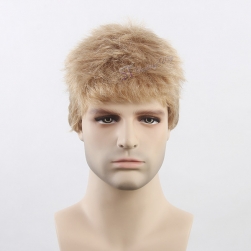 ST wholesale short blonde synthetic hair wig for white men