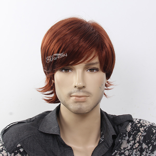 China wholesale 8" curly short synthetic hair man