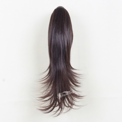 Wholesale 50cm brown natural wave synthetic hair ponytail extensions