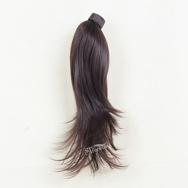 Wholesale 50cm brown natural wave synthetic hair ponytail extensions