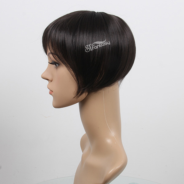 China toupee hair factory wholesale short straight synthetic hair toupee