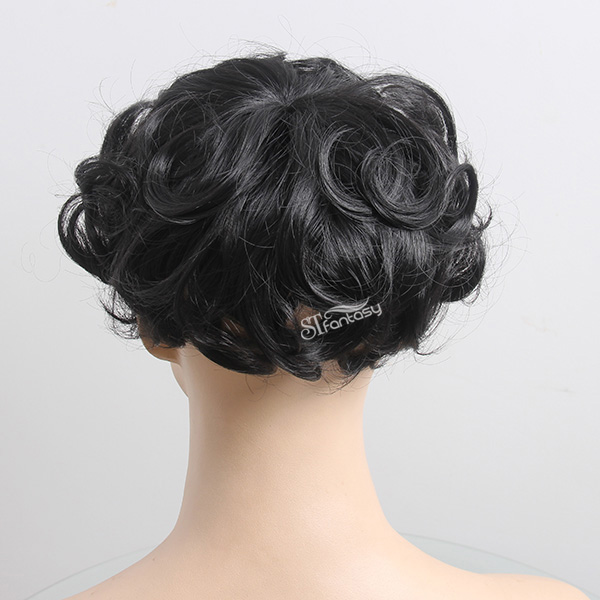 China wig supplier wholesale short curly synthetic hair toupee for man