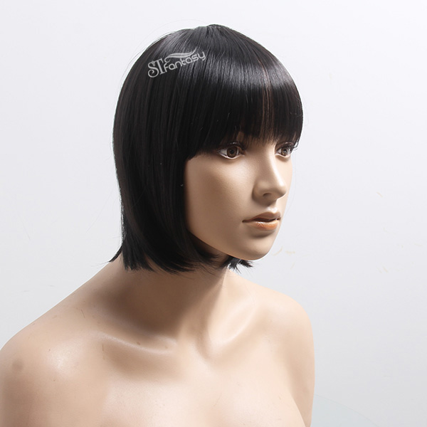 Guangzhou synthetic hair toupee factory wholesale short straight hair toupee